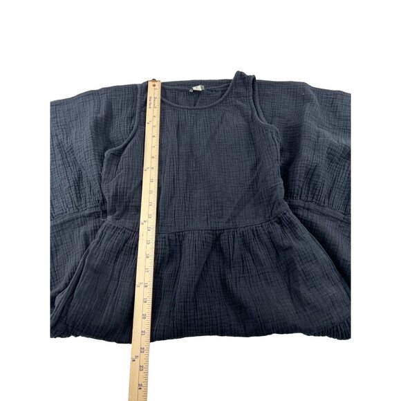 J. Crew Womens Sleeveless Black Tiered Dress Size 8 gauzy - Picture 7 of 9